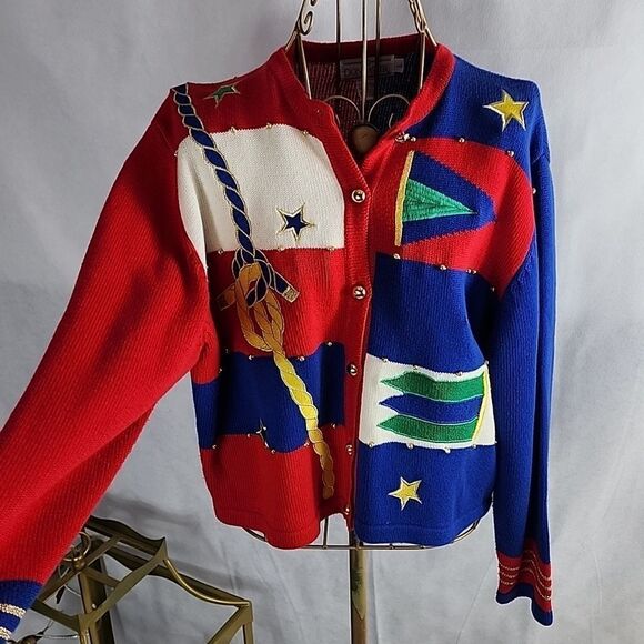 Nautical Cardigan Sweater Doncaster - Picture 2 of 16